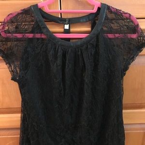Black lace top